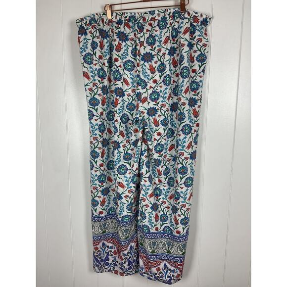 Tolani Collection 100% Viscose Wide Leg Ankle Length Floral Print Flowy Pants XL - Picture 6 of 8